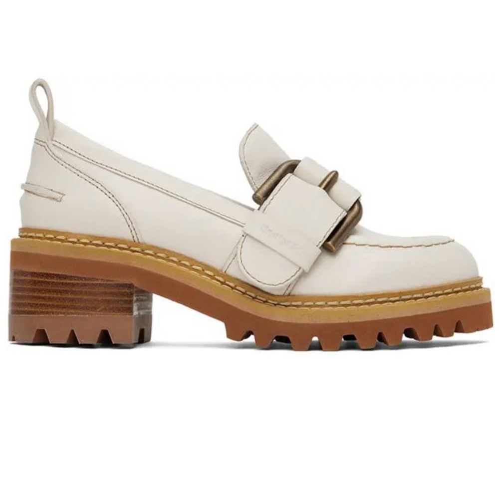 See By Chloe Cream and Brown Chunky Loafers ✨Host Pick ✨
